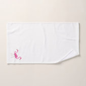 Twee roze lamingos die samen staan bad handdoek (Handdoek)
