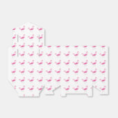 Twee roze lamingos die samen staan bedankdoosjes (Uitgevouwen)