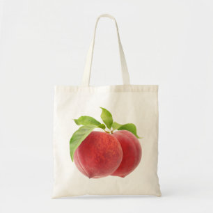 Twee roze perziken tote bag