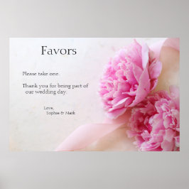 Twee roze pinda's bevoordelen het teken poster