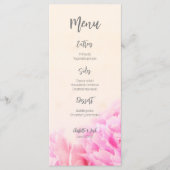 Twee roze pioenrozen menu (Voorkant)