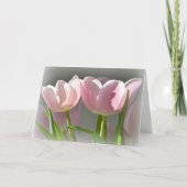 Twee roze tulpen kaart (Voorkant)