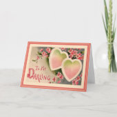 Twee Roze Valentijn Harten -  Valentijn Kaart (Voorkant)