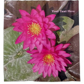 Twee roze waterlelies douchegordijn (Voorkant)