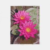 Twee roze waterlelies fleece deken (Voorkant)