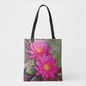 Twee roze waterlelies tote bag (Voorkant)