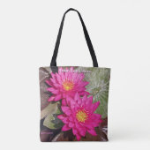 Twee roze waterlelies tote bag (Achterkant)