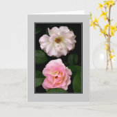 'Twee Rozen' Blank Note Kaart (Gele Bloem)