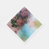 Twee Rozen Bloemenfamilie Ephemera Decoupage Servet (Hoek)