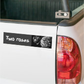 twee rozen bumpersticker (Op Truck)