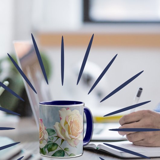 Twee Rozen Flower Art Cup Mok