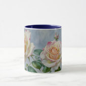Twee Rozen Flower Art Cup Mok (Midden)
