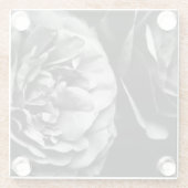 twee rozen glazen onderzetter (Achterkant)