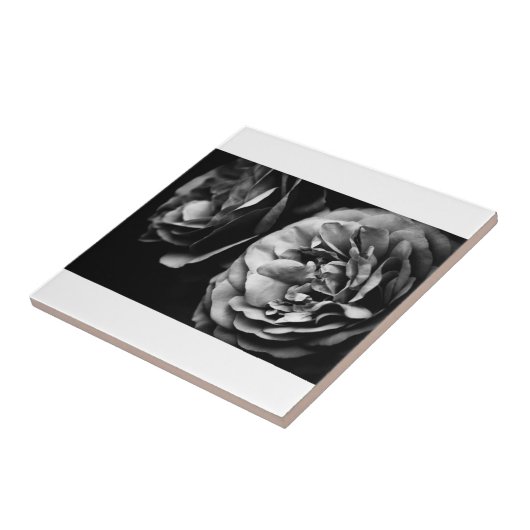 twee rozen tegeltje (Zijkant)