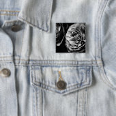 twee rozen vierkante button 5,1 cm (In situ)