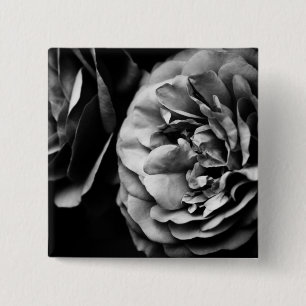 twee rozen vierkante button 5,1 cm