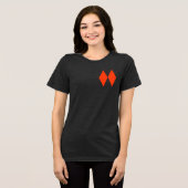 Twee ruiten Tri-Blend shirt (Voorkant volledig)