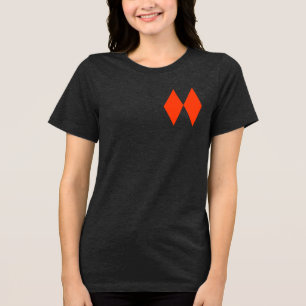 Twee ruiten Tri-Blend shirt