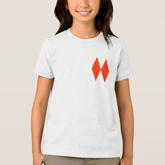 Twee ruiten Tri-Blend shirt (Voorkant)