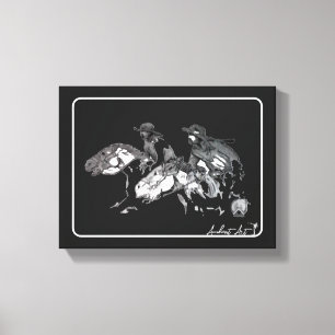 Twee ruiters canvas afdruk