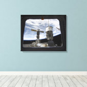 Twee Russische ruimtevaartuigen Canvas Afdruk (Insitu (Houten vloer))