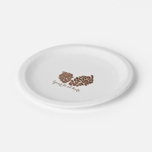 Twee rustieke Pine Cones Country bruiloft receptie Papieren Bordje (Gekanteld)