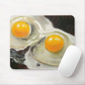 Twee ruwe eieren: Realisme oliepastel schilderen Muismat (Met muis)