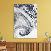 Twee S-vormige polarorkanen Canvas Afdruk (Insitu (Woonkamer))