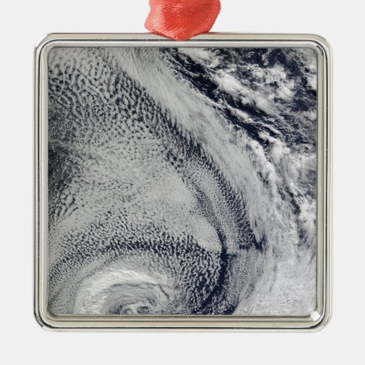 Twee S-vormige polarorkanen Metalen Ornament (Voorkant)