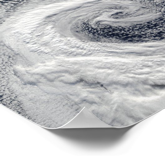 Twee S-vormige polarorkanen Poster (Hoek)