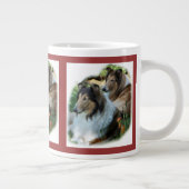 Twee Sable Rough Collie Gifts Grote Koffiekop (Rechts)