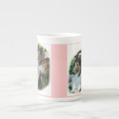 Twee Sable Rough Collies Kunst Cadeaus Porselein Kop (Voorkant)