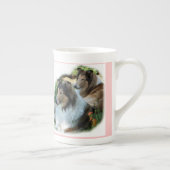 Twee Sable Rough Collies Kunst Cadeaus Porselein Kop (Rechts)