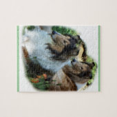 Twee Sable Rough Collies Legpuzzel (Horizontaal)