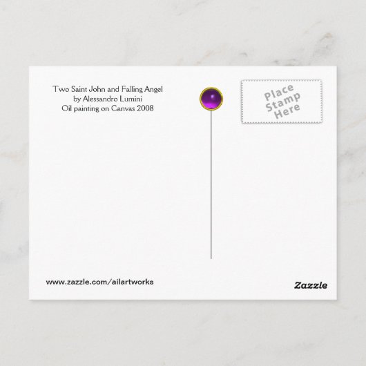 TWEE SAINT JOHN EN FALLEN ANGEL BRIEFKAART (Achterkant)