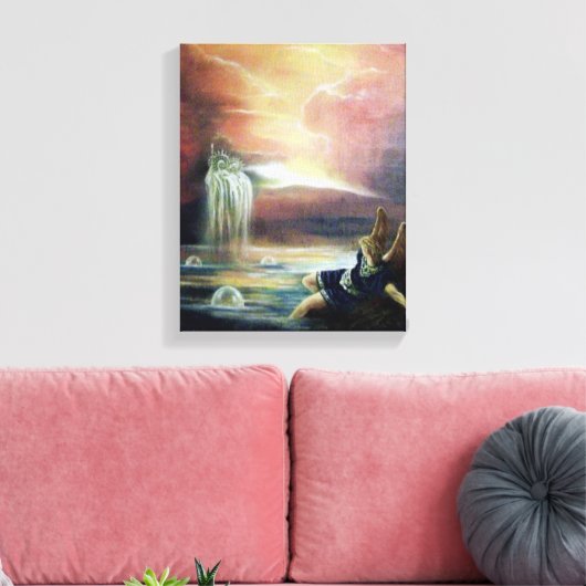 TWEE SAINT JOHN EN FALLEN ANGEL CANVAS AFDRUK (Insitu (Woonkamer))