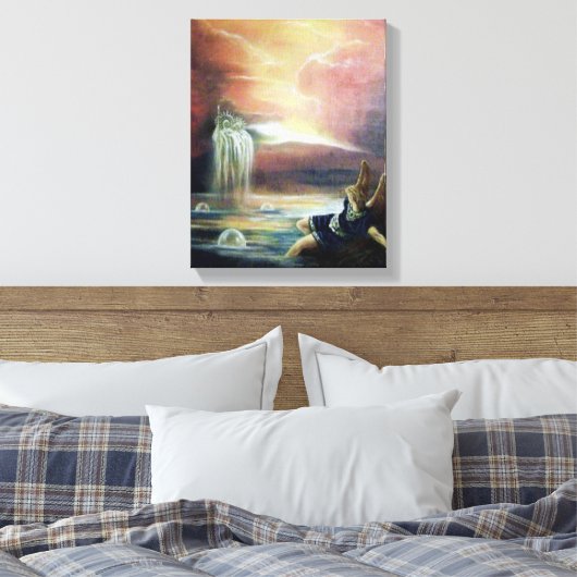 TWEE SAINT JOHN EN FALLEN ANGEL CANVAS AFDRUK (Insitu (Slaapkamer))