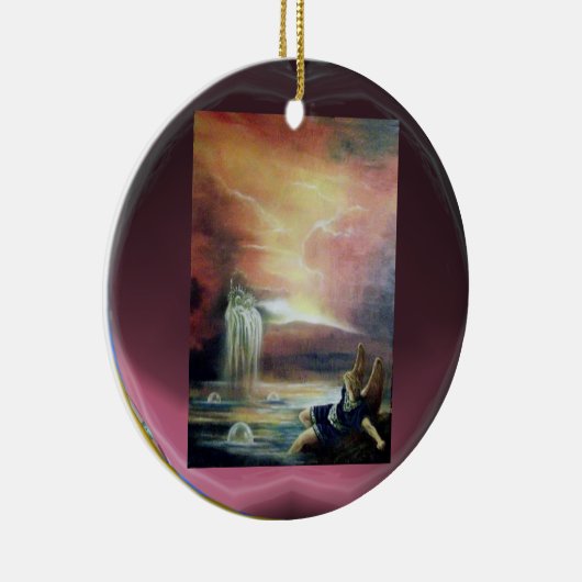 TWEE SAINT JOHN EN FALLEN ANGEL KERAMISCH ORNAMENT (Rechts)