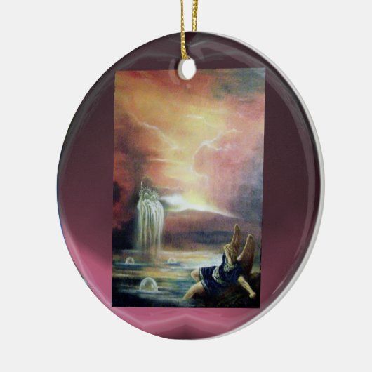 TWEE SAINT JOHN EN FALLEN ANGEL KERAMISCH ORNAMENT (Links)