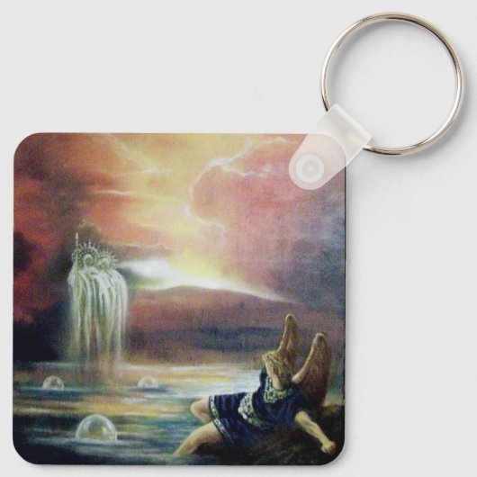 TWEE SAINT JOHN EN FALLEN ANGEL SLEUTELHANGER (Achterkant)