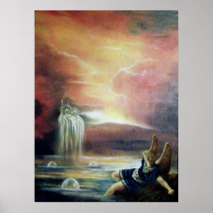 TWEE SAINT JOHN EN GEVALLEN ENGEL POSTER