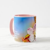 Twee Sakura Cherry Flowers Mok (Voorkant links)