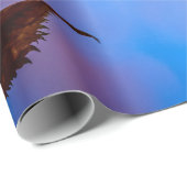 Twee Sakura Flowers op blauw Cadeaupapier (Rol Hoek)