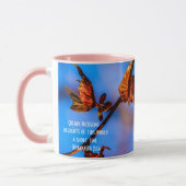 Twee Sakura Flowers op blauw Mok (Links)