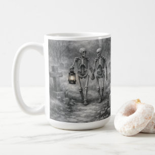 Twee Samenzijn Op Een Begraafplaats Pot Grafiet Te Koffiemok