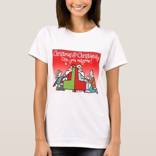 TWEE SANTAS: Eén die we overtreffen. - T-shirt (Voorkant)