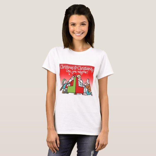 TWEE SANTAS: Eén die we overtreffen. - T-shirt (Voorkant volledig)