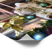 Twee Santas op een Victoriaans Fireplace Mantel Poster (Hoek)