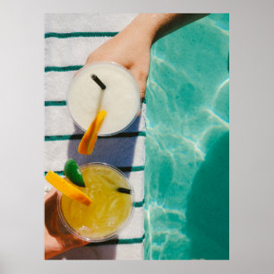 Twee sap-bekertjes poster