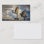 Twee satellietschotels aan de hemel visitekaartje (Voorkant / Achterkant)